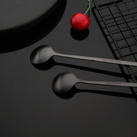 Sztućce matowe zestaw obiadowy czarny nóż widelec łyżeczka do deserów zastawa stołowa zestaw sztućców sztućce ze stali nierdzewnej sztućce kuchenne zestaw obiadowy 2